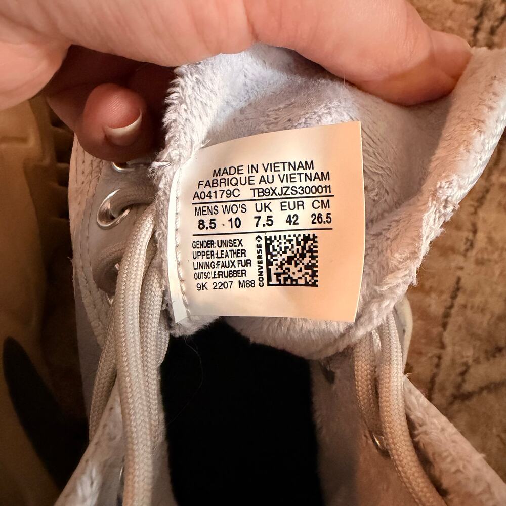 Converse Run Star Motion High "Gravel Stone" Chunky Platform Sneakers W10 / M8.5 - Picture 4 of 10